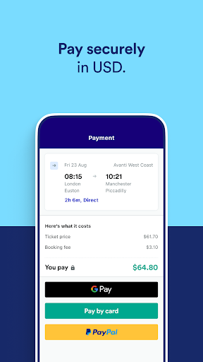 Captura de pantalla de Trainline: Train travel Europe