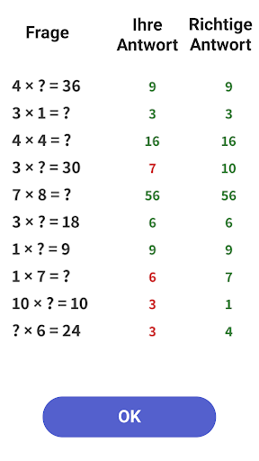 Einmaleins Mathe - Trainer 1x1 Screenshot
