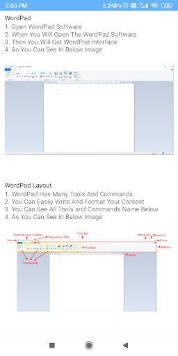 Captura de pantalla de WordPad - Easy To Learn