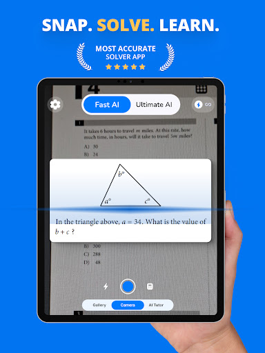 Captura de pantalla de PhotoSolve: AI Homework Helper
