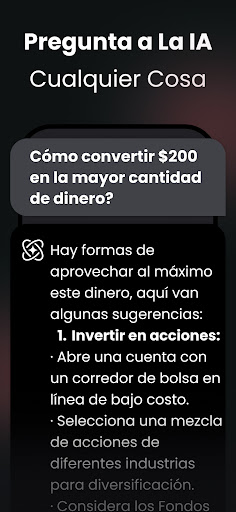 Captura de pantalla de Chat AI: Pregunta al Agente