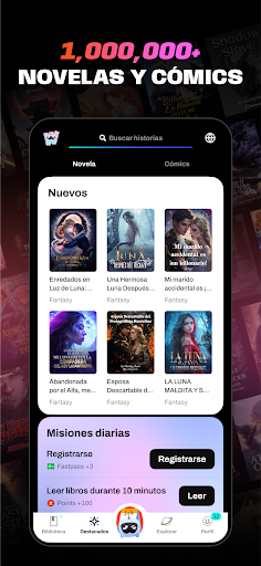 Captura de pantalla de WebNovel