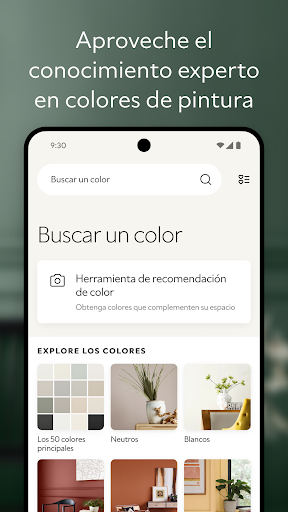 Captura de pantalla de Sherwin-Williams Color Expert™