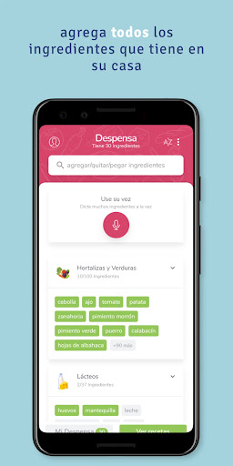 Captura de pantalla de SuperCook Generador de Recetas