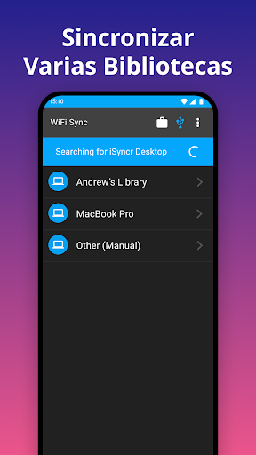 Captura de pantalla de iSyncr: iTunes para Android