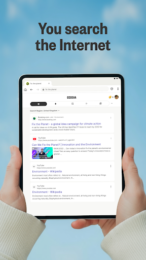 Ecosia: Search to plant trees screenshot