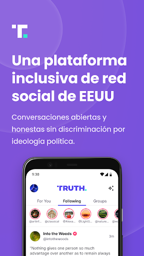 Captura de pantalla de Truth Social