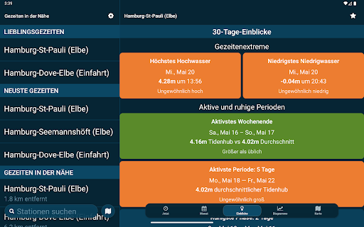 Gezeiten in der Nähe Screenshot