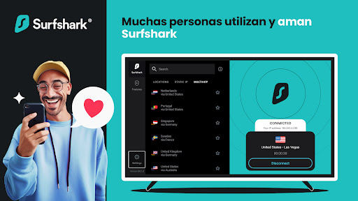 Captura de pantalla de Surfshark - VPN veloz y segura