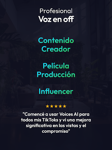 Captura de pantalla de Voices AI: Cambiador de Voz