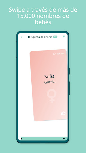 Captura de pantalla de Nombres de bebé 2025