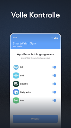 Smartwatch Benachrichtigungen Screenshot