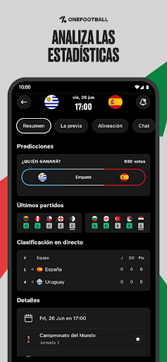 Captura de pantalla de OneFootball: Resultados Fútbol