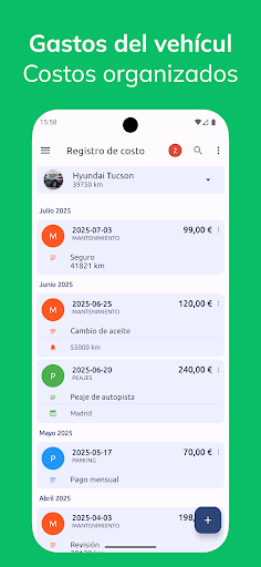 Captura de pantalla de Fuelio:Precios del combustible