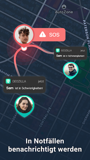 Handy GPS Ortung Geozilla Screenshot