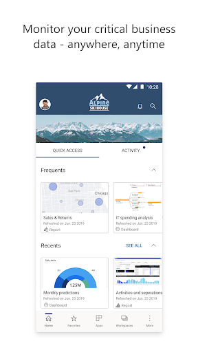 Captura de pantalla de Microsoft Power BI