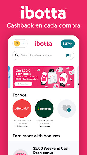Captura de pantalla de Ibotta: Save & Earn Cash Back