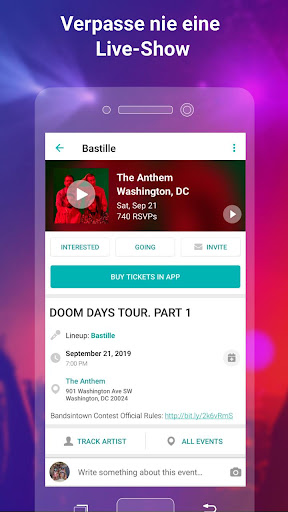 Bandsintown Concerts Screenshot