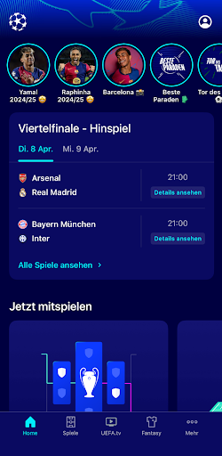 UEFA Champions League offiziel Screenshot