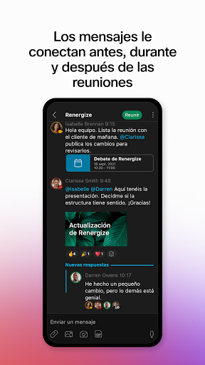Captura de pantalla de Webex
