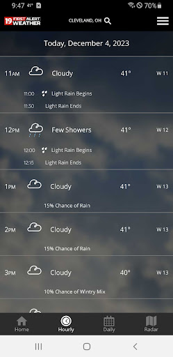 Captura de pantalla de Cleveland19 FirstAlert Weather