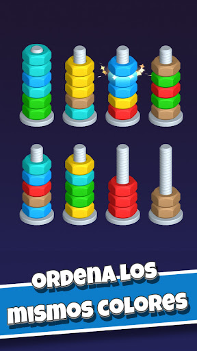 Captura de pantalla de Ordena Tuercas: Puzzle Color
