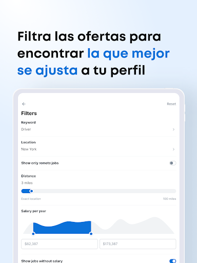 Captura de pantalla de Jooble - Búsqueda de empleo