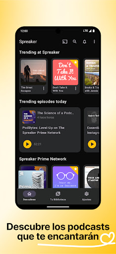 Captura de pantalla de Spreaker Podcasts
