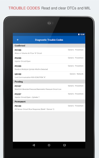 OBD Auto Doctor car scanner screenshot