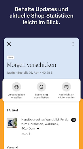 Verkaufen auf Etsy: Mein Shop Screenshot