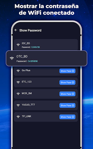 Captura de pantalla de Mostrar Contraseña Wifi