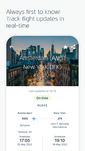 Captura de pantalla de KLM - Reservar un vuelo