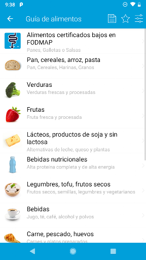 Captura de pantalla de Monash University FODMAP diet