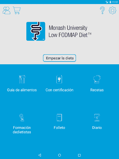 Captura de pantalla de Monash University FODMAP diet