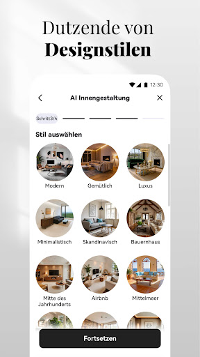 KI - Wohnungsdesign, DecAI™ Screenshot