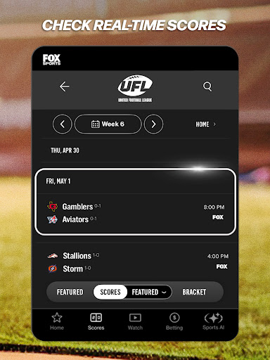 Captura de pantalla de FOX Sports: Watch Live Games