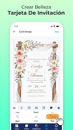 Captura de pantalla de Diseño tarjeta de invitación