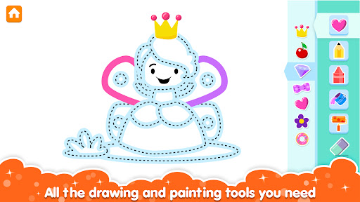 Captura de pantalla de colorear y dibujar para niñas