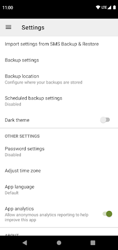Captura de pantalla de SMS Backup & Restore Pro