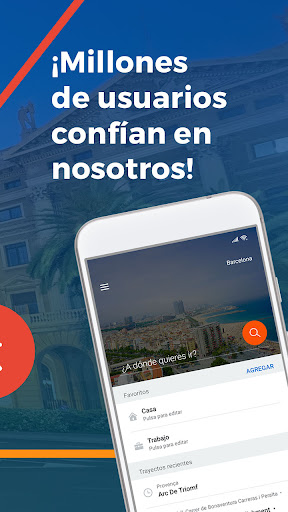 Captura de pantalla de Moovit: Horarios de bus y tren