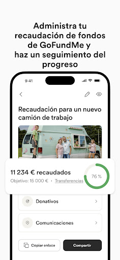 Captura de pantalla de GoFundMe