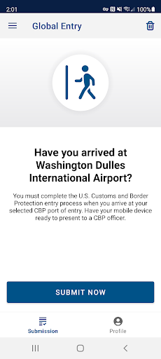 Global Entry Screenshot