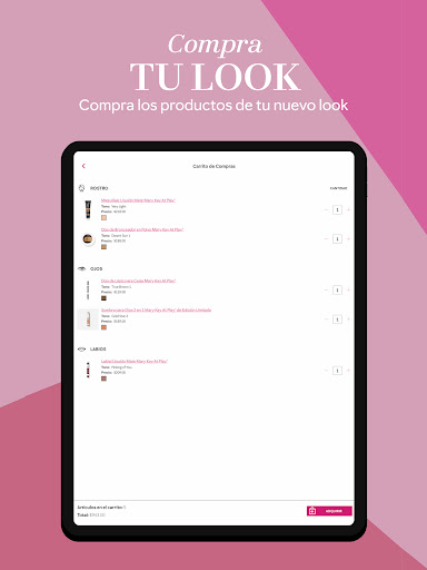 Captura de pantalla de Mary Kay® Mirror Me