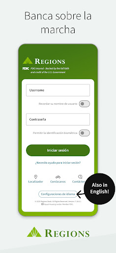 Captura de pantalla de Regions Bank