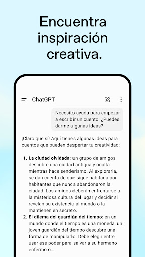 Captura de pantalla de ChatGPT
