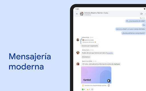 Captura de pantalla de Google Chat