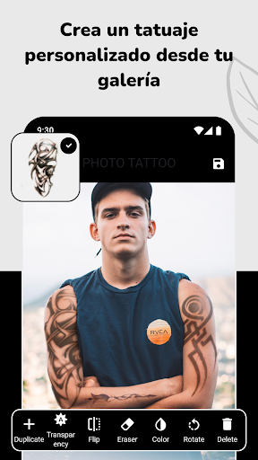 Captura de pantalla de Simular y Diseñar Tatuajes