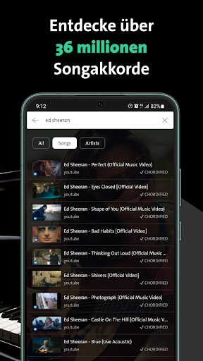 Chordify: Akkorde & Stimmgerät Screenshot