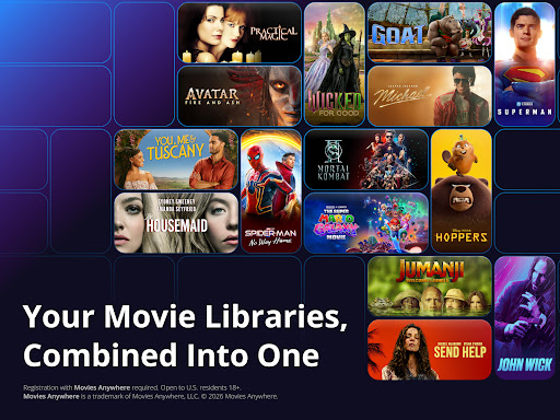Captura de pantalla de Movies Anywhere