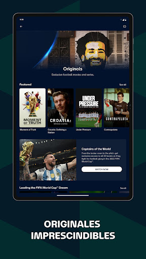 Captura de pantalla de FIFA+ | App de fútbol en vivo